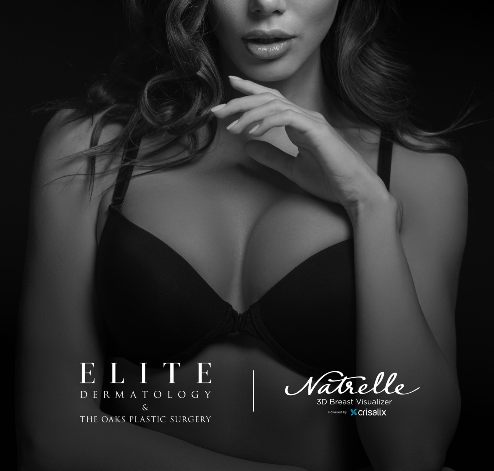 stunning woman wearing black bra